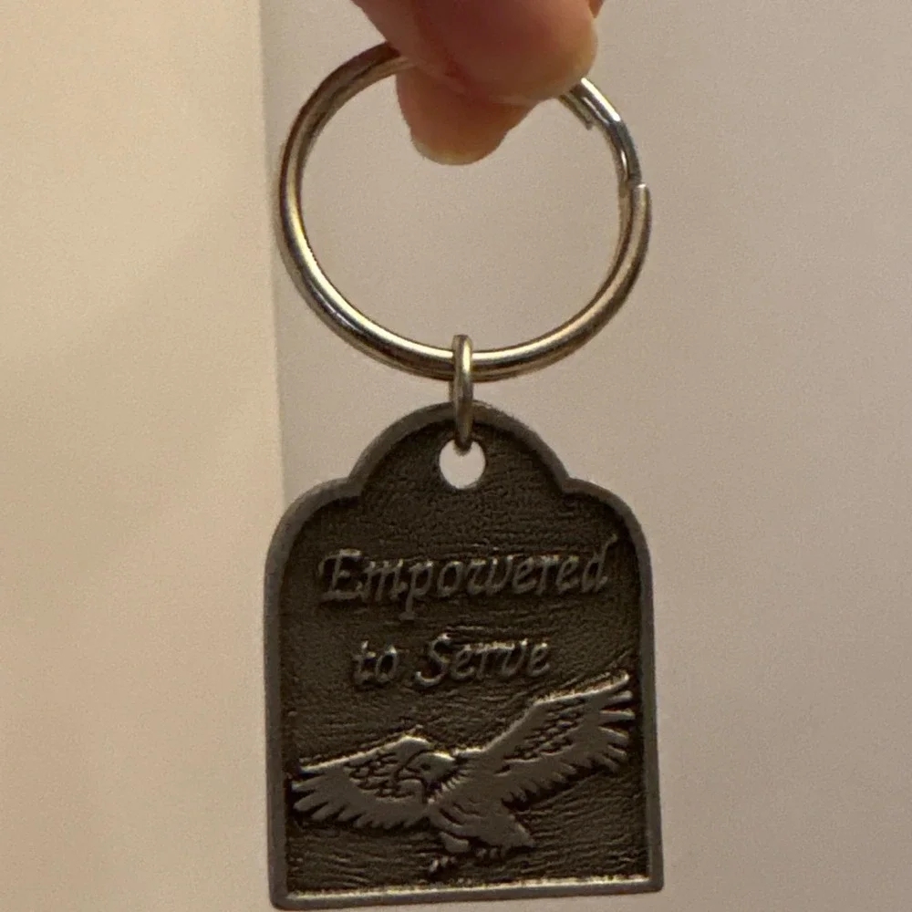 Empowered to‎ Serve Eagle Inspirational Bible Verse Isaiah 40 31 Keychain